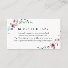 Eucalyptus och Rosa Flowers Bokar för Baby Tilläggskort