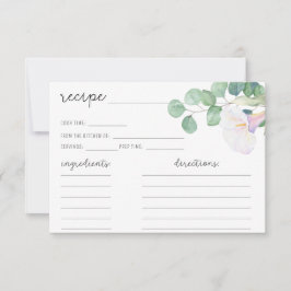 Eucalyptus och white calla - Receptkort