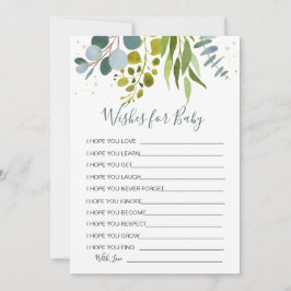 Eucalyptus Önskemål for Baby Shower Game Investiga Inbjudningar