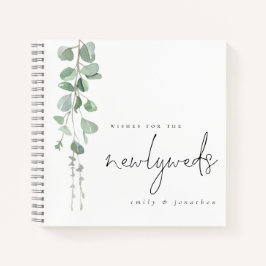 Eucalyptus Önskemål för Newlyweds Guest Bok