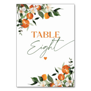 Eucalyptus orangar citrustema bordsnummer åtta