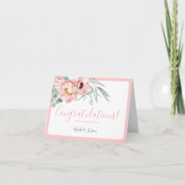 Eucalyptus Peonies Bröllop Grattiss Card Kort