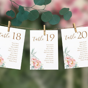 Eucalyptus Peonies Bröllop-platskort Program