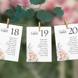 Eucalyptus Peonies Bröllop-platskort Program