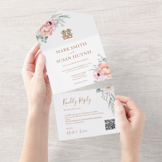 Eucalyptus Peonies Chinese Bröllop (Tearaway)