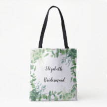 Eucalyptus Personlig Bridesmaid Tote Bag