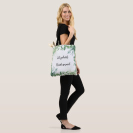 Eucalyptus Personlig Bridesmaid Tote Bag Tygkasse