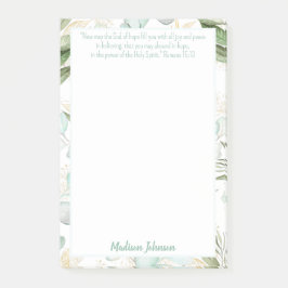 Eucalyptus Personlig Scripture Stationery Post-it Block