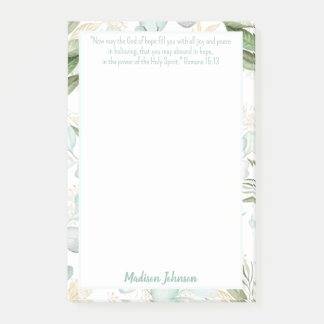 Eucalyptus Personlig Scripture Stationery Post-it Block