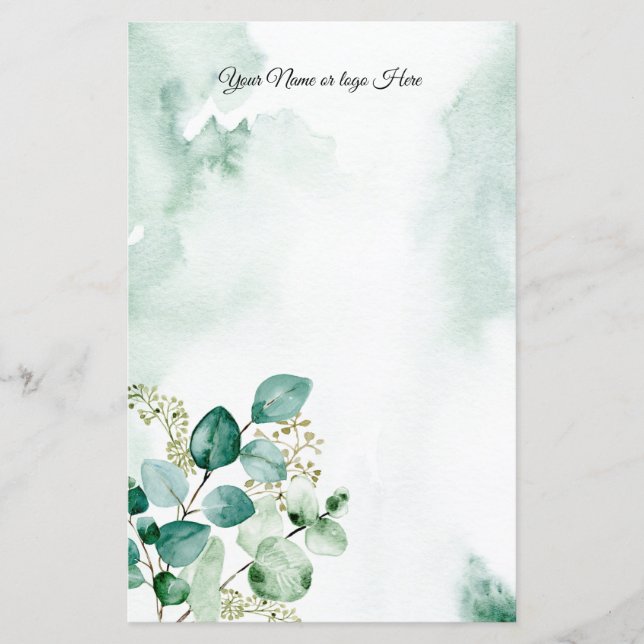 Eucalyptus Personlig Stationery (Framsida)