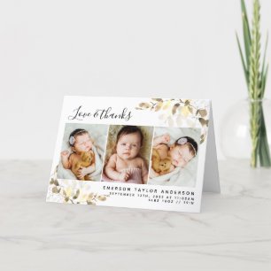 Eucalyptus Photo Baby Birth Stats Foltyde Tack Kort
