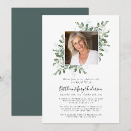 Eucalyptus Photo Firande i Life Memorial Inbjudningar