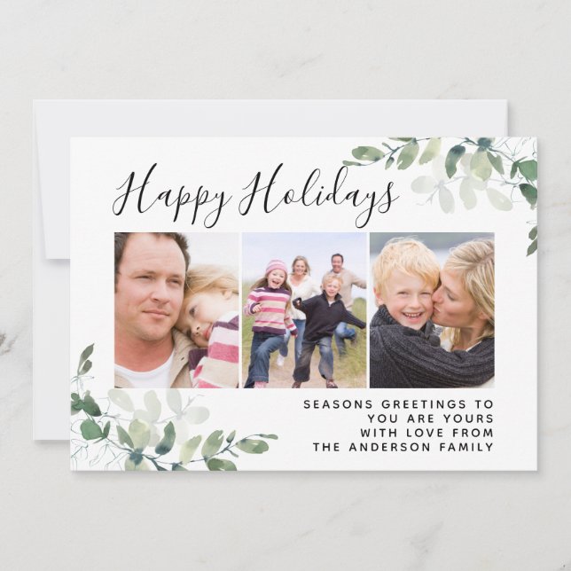 Eucalyptus Photo Glad helg Julkort (Framsida)