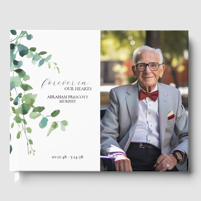 Eucalyptus Photo Memorial Guest Bok (Framsida)