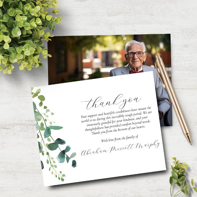 Eucalyptus Photo Memorial - tack för ditt kort (Skapare uppladdad)