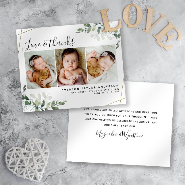 Eucalyptus Photo Nyfödd bebis - tack, ditt kort (Skapare uppladdad)