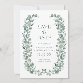 Eucalyptus Photo Save Date Spara Datumet