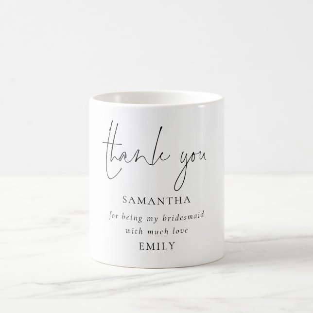 Eucalyptus Photo Tack för Bridesmaid Kaffemugg (Center)