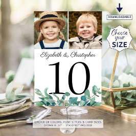 Eucalyptus Photos Bröllop Bordsnummer-tecken Inbjudningar