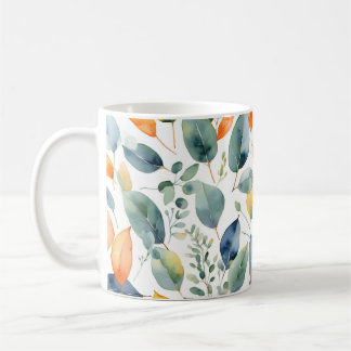 Eucalyptus Plants Grönt Orange 350 Vattenfärg Kaffemugg