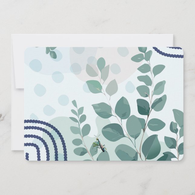 Eucalyptus Praying Mantis Australian Botanical Art Inbjudningar (Framsida)