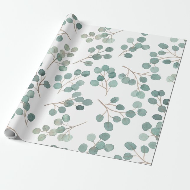 Eucalyptus Presentpapper (Utrullad)