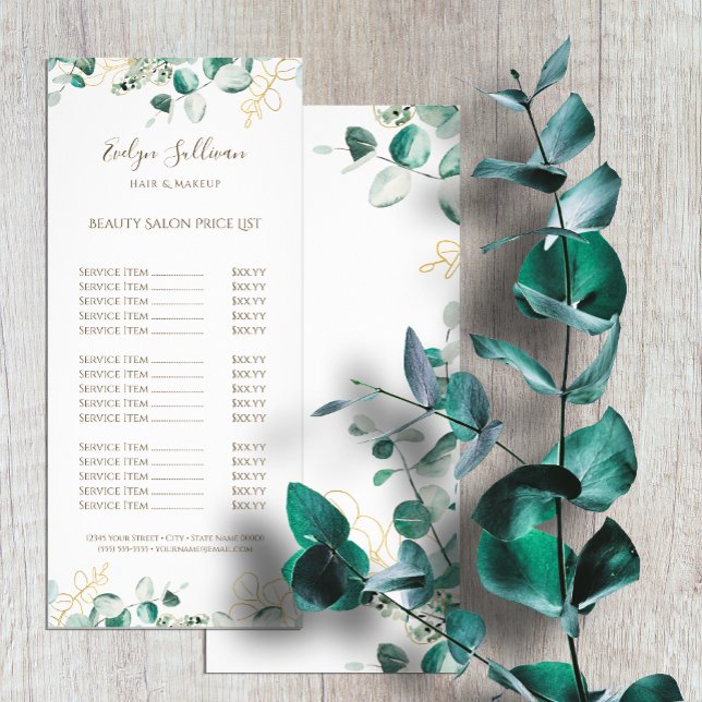 Eucalyptus prisa listrackkort reklamkort (Skapare uppladdad)