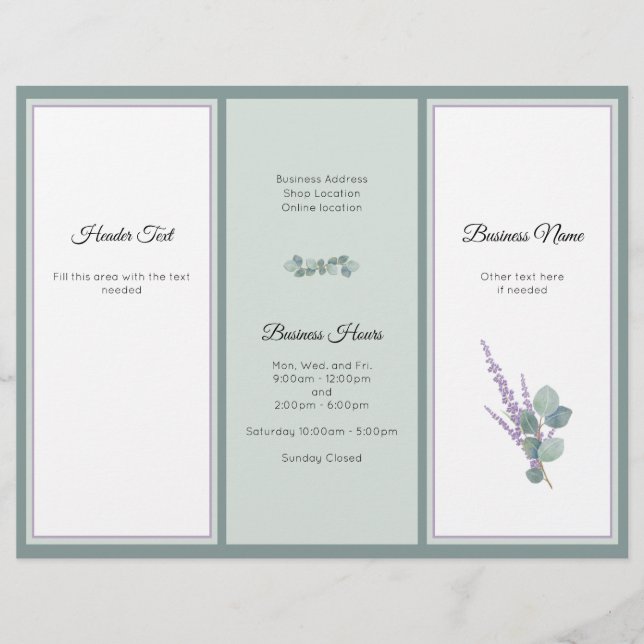 Eucalyptus Professionell Business Photo Brochure Reklamblad (Framsidan)