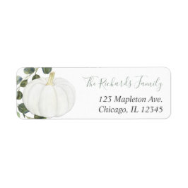 Eucalyptus pumkin greeneri modern fall returadress etikett