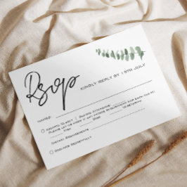 Eucalyptus QR Bröllop OSA Anteckningskort