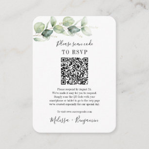 Eucalyptus QR Bröllop OSA Minimalistic Tilläggskort
