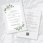 Eucalyptus QR- kod Alla i Bröllop Inbjudningar<br><div class="desc">Ta med dig en liten bit av naturen till din speciella dag med vår vackra inbjudan till Eucalyptus Greenery Wedding.</div>