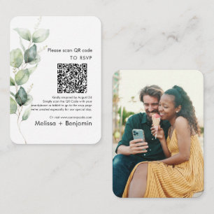 Eucalyptus QR OSA Bröllop-kuvert Tilläggskort