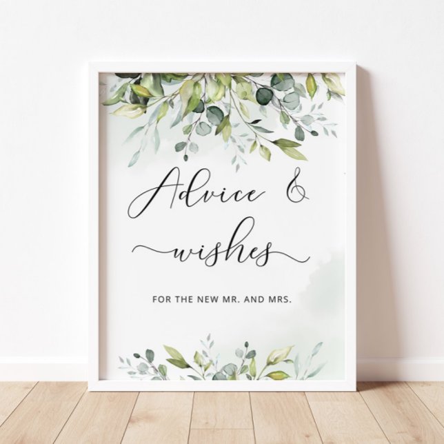 Eucalyptus-rådgivning och önskemål för Newlyweds Poster (Skapare uppladdad)