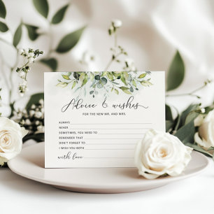 Eucalyptus-rådgivning och önskemål möhippa-kort