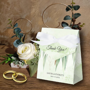 Eucalyptus Ram Grönt Guld Foliage Bröllop Presentaskar
