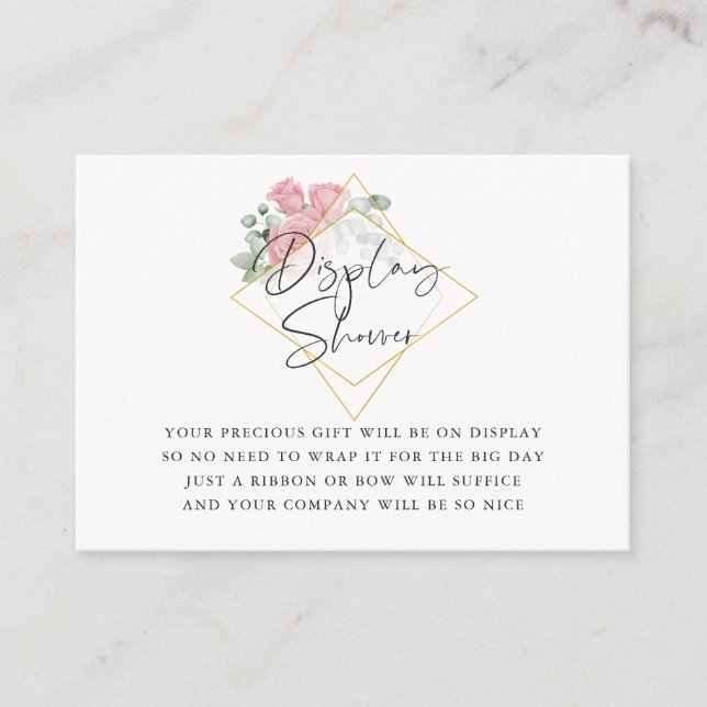 Eucalyptus Ro Geometric Baby Visning Shower Tilläggskort (Framsida)