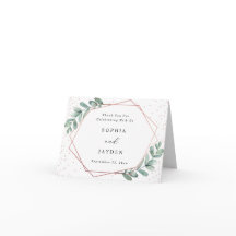 Eucalyptus Ro Guld Geometric Bröllop