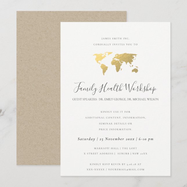 EUCALYPTUS  RO KRAFT GRÅTT WORKSHOP EVENT INBJUDNINGAR (Fram/baksida)