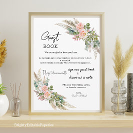 Eucalyptus & Ro Watercolor Guest Bok-mall