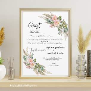 Eucalyptus & Ro Watercolor Guest Bok-mall