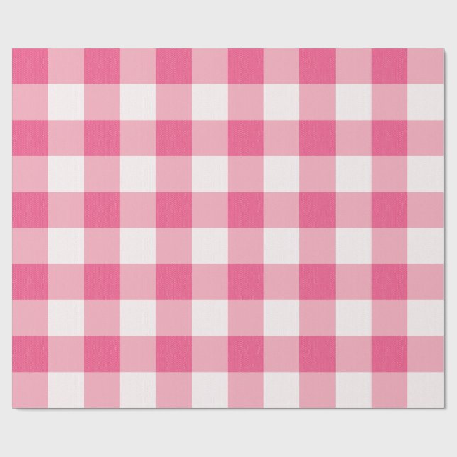 Eucalyptus Rosa & White Gingham Check Play Presentpapper (Platt)