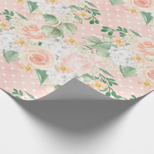 Eucalyptus Rustic Blommigt Sage Grönt Rosa Presentpapper