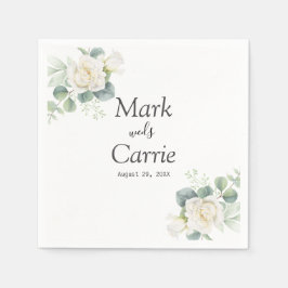 Eucalyptus Rustic Greenery Bröllop Pappersservett