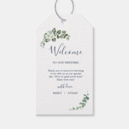 Eucalyptus Rustic Greenery Bröllop Presentetikett