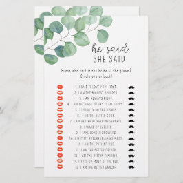 Eucalyptus sa att hon sa möhippa-spel