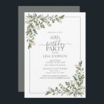 Eucalyptus Sage Grönt 60 på födelsedagen Botaniskt Inbjudningar<br><div class="desc">Fira din 60-årsdag i stil med denna vackra 60-dagars Eucalyptus Sage-Grönt botaniska inbjudan! Med elegantens grönt eucalyptus botanical grey inslag är det säkert att inbjudan kommer att blända dina gäster. Dessutom kan du anpassa detaljerna i party med hjälp av modern handskriven kalligrafi på kortets framsida. Kortets baksida har en matchande...</div>