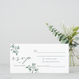 Eucalyptus Sage Watercolor bröllop OSA Postcard