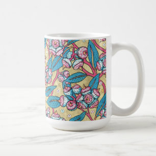 Eucalyptus Seed Australian Plant Botanical Mönster Kaffemugg