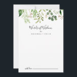 Eucalyptus Simple Blommigt Bröllop Ord Wisdom Rådkort<br><div class="desc">Denna eukalyptus enkla blommigt bröllop ord av visdomskort är perfekt för ett modernt bröllop. Konstruktionen har en konstnärligt handmålad vacker eukalyptus grönt löv som ordnas i geometriska former och inspirerar naturskönheten. De här korten är perfekter för bröllop, möhippa, babydusch, studentfest och mycket mer. Anpassa korten med namn från bruden och...</div>